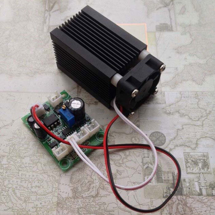 450nm 800mw 12V Blue 반도체 레이저 Module Dot With TTL Modulation 